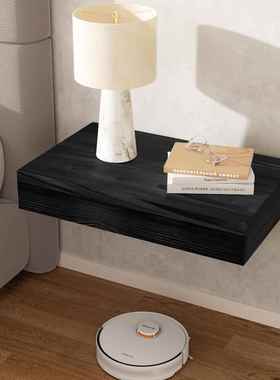 2pcs抽床头浮物架卧小号室一字隔板木质置物架简置约台屉灯动置物