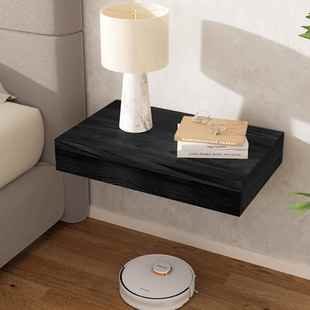 2pcs抽床头浮物架卧小号室一字隔板木质置物架简置约台屉灯动置物