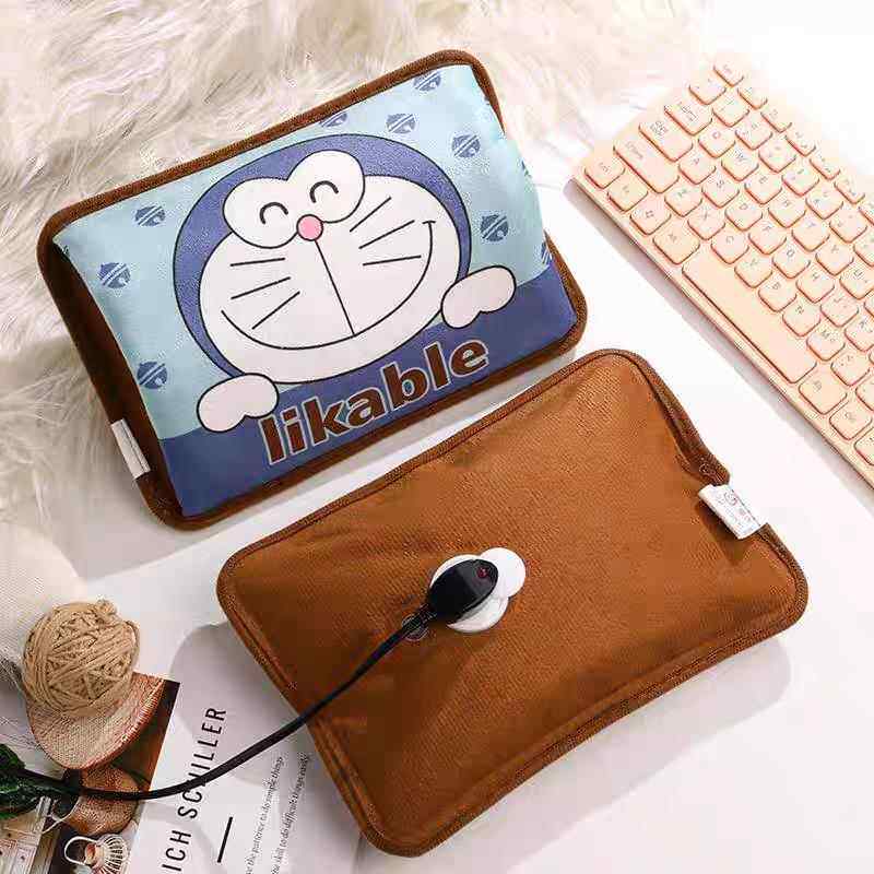 充电款热水袋暖手宝式防爆电暖宝毛绒可爱女注水宝电热宝暖水袋加