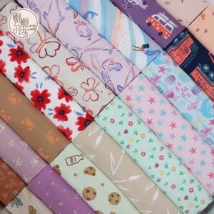 G*P/卡te余料 卡通纯棉双面螺纹针织布 婴童爬爬服秋衣裤睡衣布料