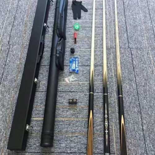 中式斯诺克大头杆波茨套装球杆黑dlp球杆加重杆台8小头手工杆桌球
