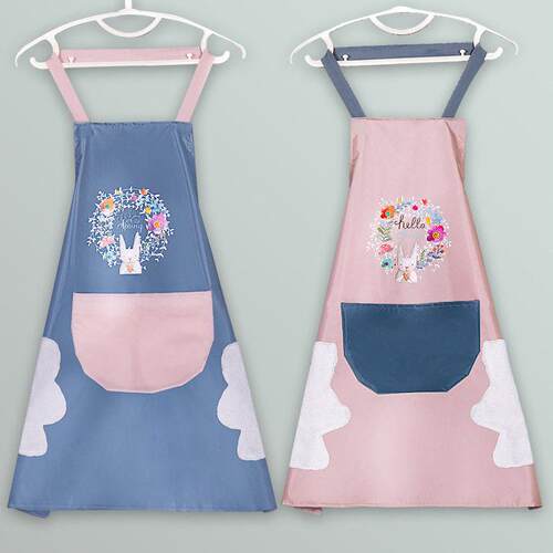 Kitchen Cotton Flower Rabbit Apron - Oil and Water Resistant