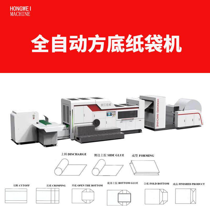 厂家销售纸袋机厂家0全自动高速方底食品纸袋机方底纸袋机
