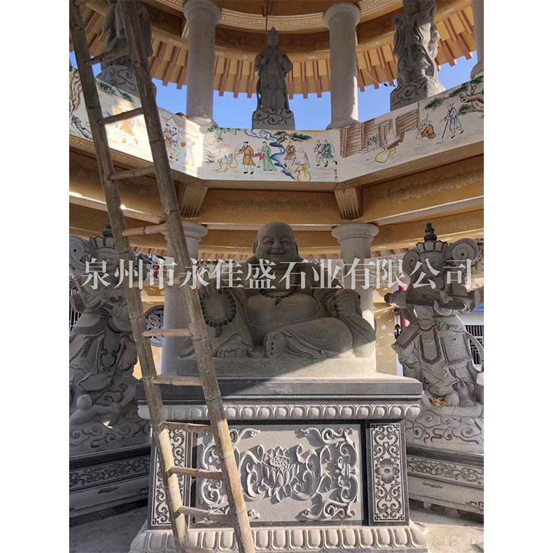 惠安厂家直供石雕弥勒佛笑佛佛像景点广场祠堂寺庙装饰