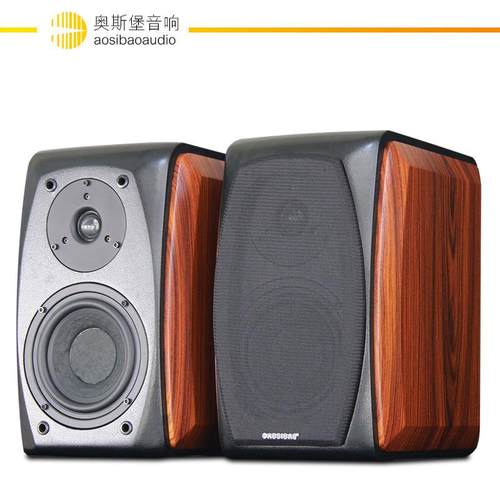 F365寸木质手工发烧hifi音箱无源2.0音响书架音箱对箱