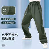 针织布外卖雨衣雨裤 骑行全身防暴雨分体雨衣批发反光骑手专用 套装