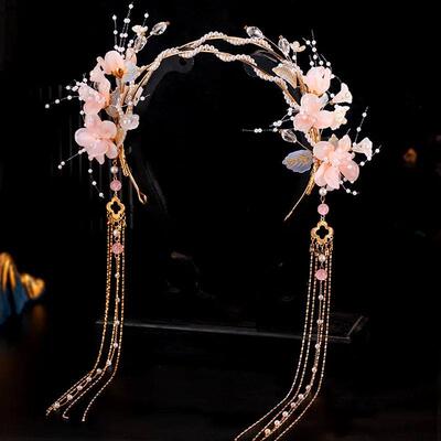 Chinese Hanfu Hair Accessories Tassel Fake Earrings Hairband