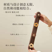 钩强力免高档打孔玄关挂衣架墙壁挂衣钩实木粘胶承重町木进门衣帽