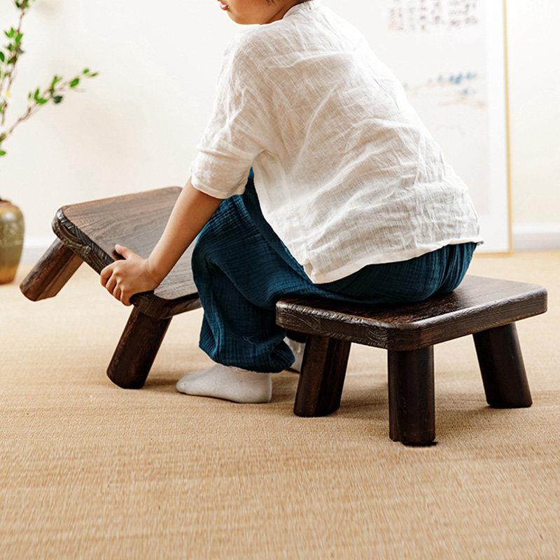 实木小凳子家用矮凳日式木头板凳儿童换鞋凳结实客厅原木穿鞋方凳