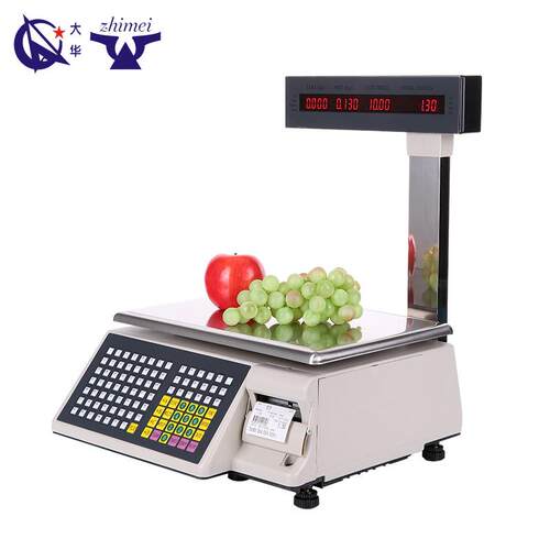 现货供应称重标签打印条码秤30kg/10g电子条码秤外贸条码秤