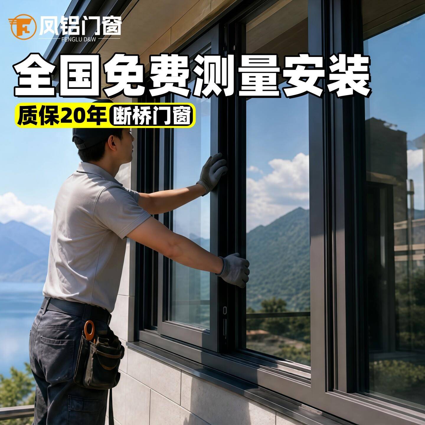 凤铝断桥铝门窗定制隔音窗落地窗玻璃窗系统窗封阳台窗户上门安装