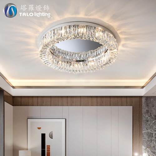 2026年新款轻奢卧室灯主卧led水晶吸顶灯现代简约客厅书房装饰灯