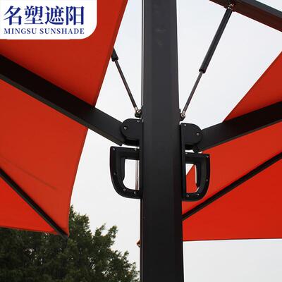 遮阳伞庭院罗马伞酒店伞露台大太阳伞双头外摆室门店外防风稳固