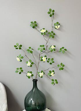 仿真大绿花观音莲叶藤条绢花约假花家居杏室内植简装饰藤zj86451