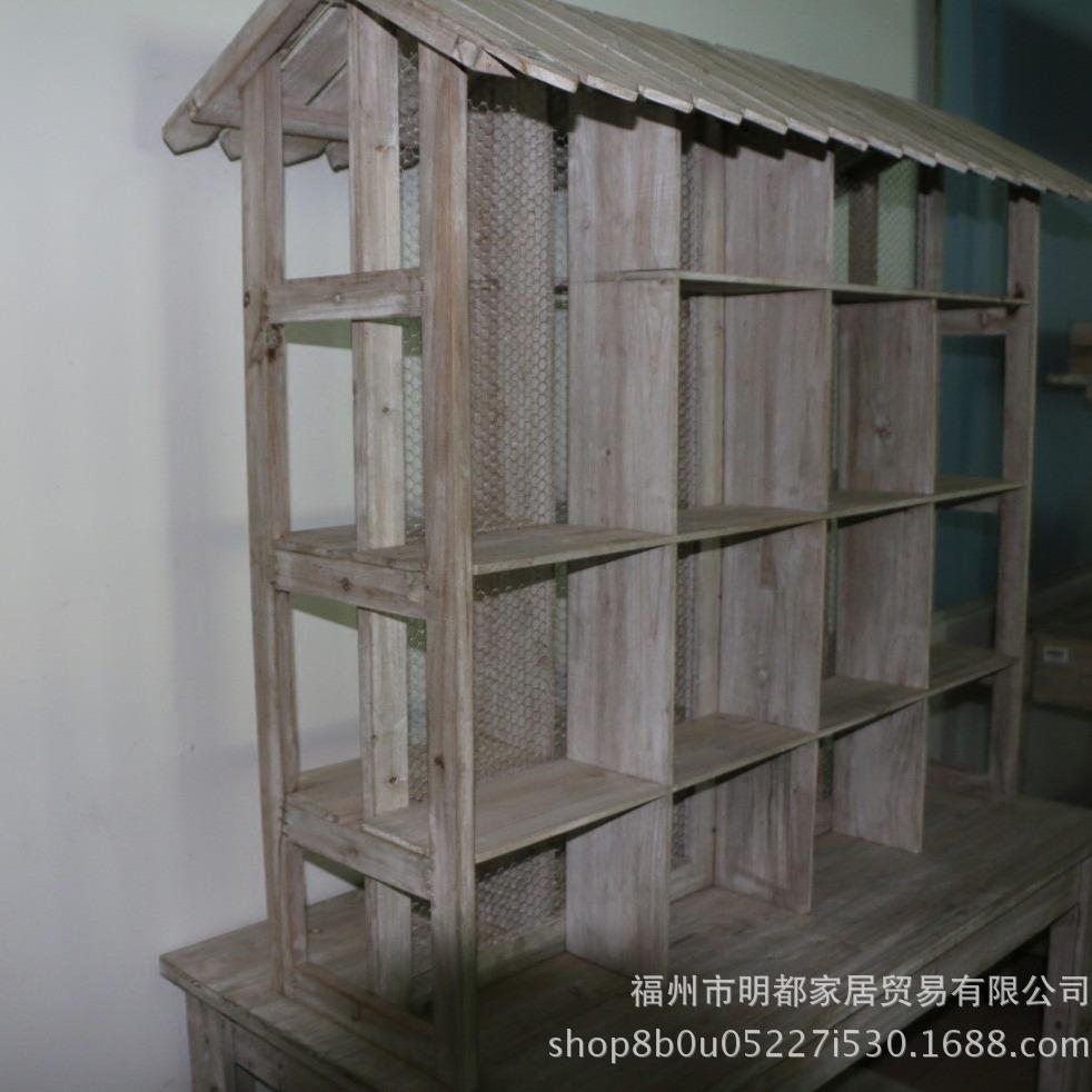 木质家居饰品装饰花架储物架带脚轮书架工艺品商场摆设展示架