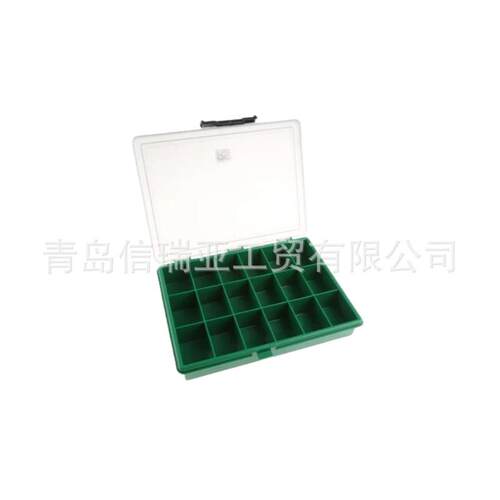 欧时电子 RS PRO 18格零件收纳盒 515-580 PP绿色零件储存盒