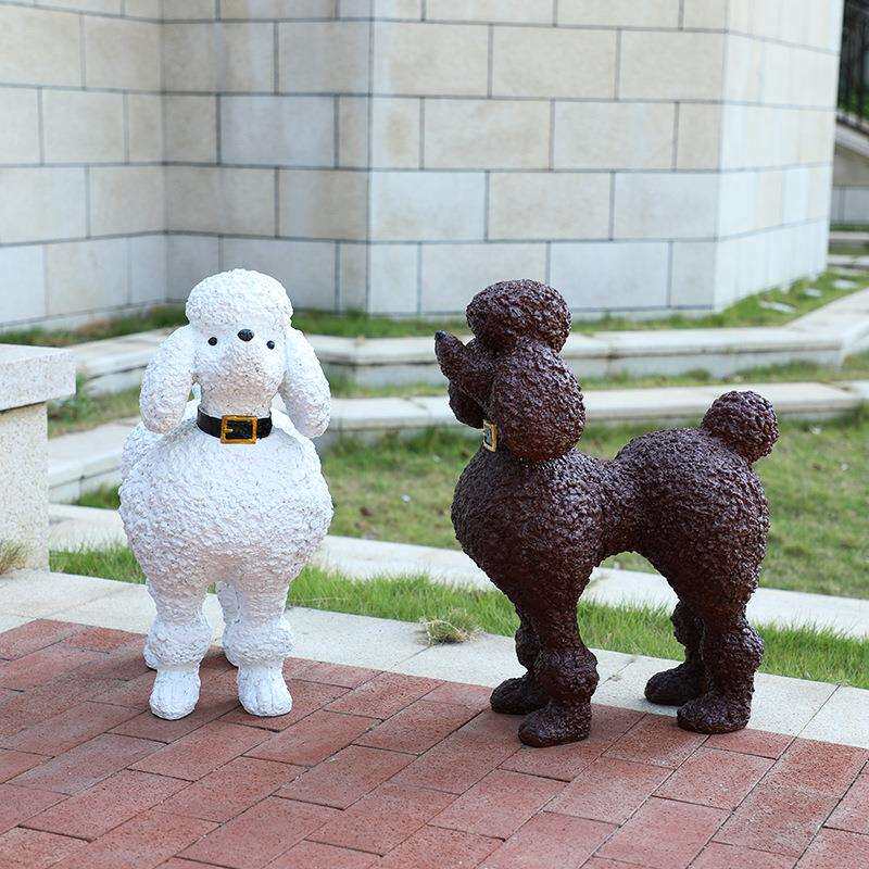 花园仿真大狼狗金毛犬摆件家居客厅庭院装饰工艺品玻璃钢动物雕塑