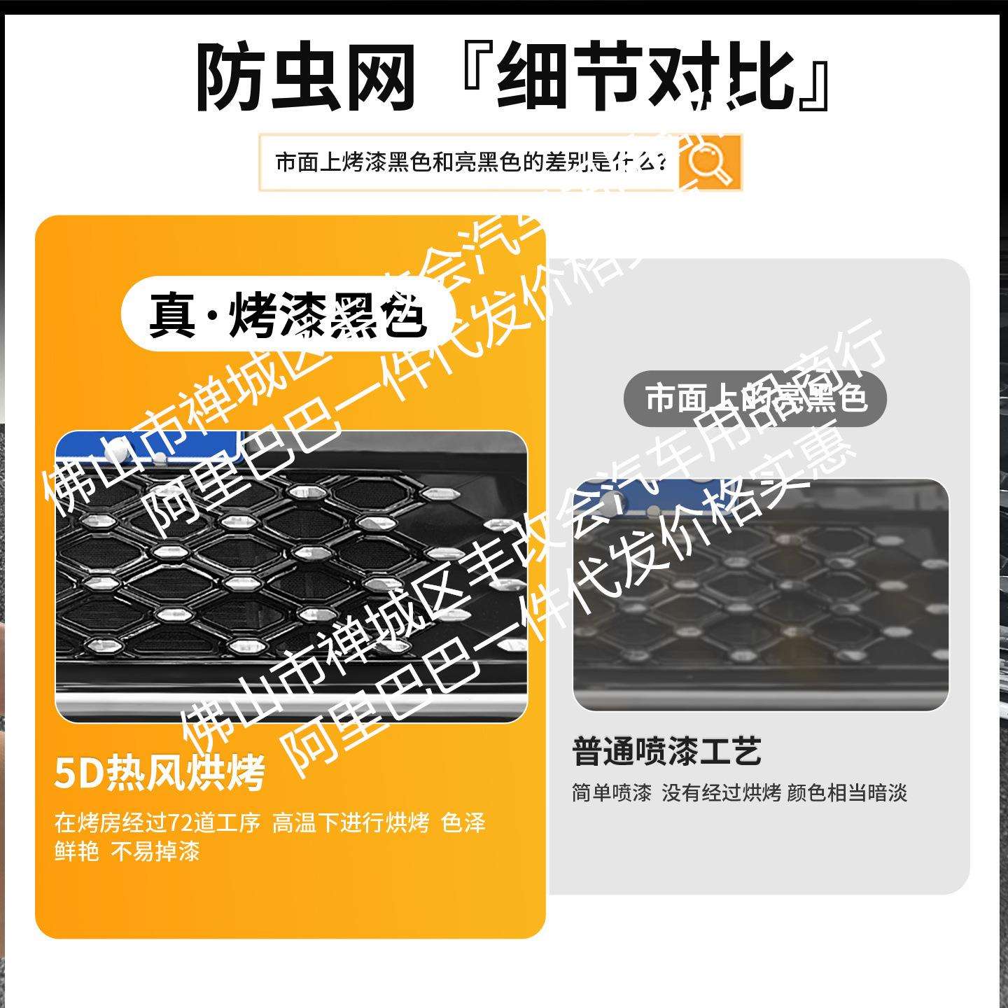 适用大众朗逸五百万版/新锐一体焊接汽车防虫网前脸中网专用配件