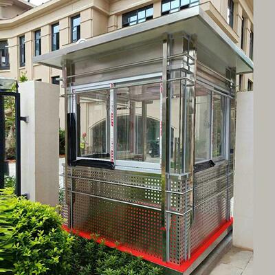 厂家定 做尤溪岗亭304不锈钢保安岗亭酒店小区门卫亭停车场收费亭