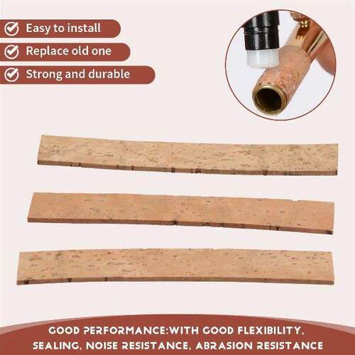 A06R 10 Pcs Clarinet Joint Cork Sheet Instrument Sax Repair