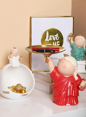 纳月半艺术家自HP-31女神托盘玄关由钥树匙收盒摆件电视柜桌面脂