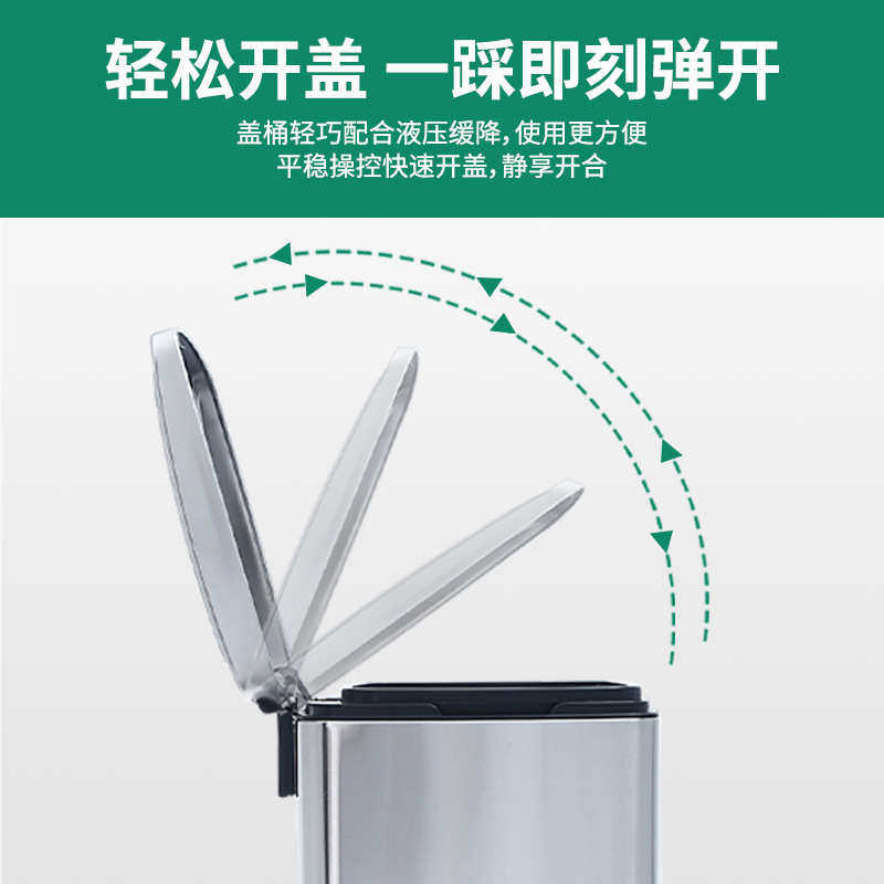 不锈钢厂家垃圾桶家用带小型带直供分离分类盖垃圾桶垃圾桶