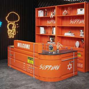 艾尚铁复吧台940房收银台健身古网红奶茶店咖啡厅餐吧厅酒工业风