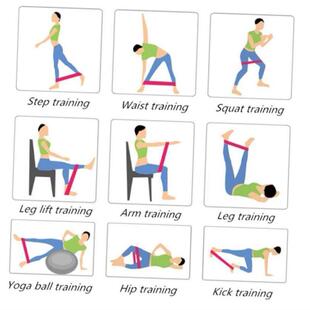 Fitness Bands Rubber Yoga Band Exercise Elastic Resistance