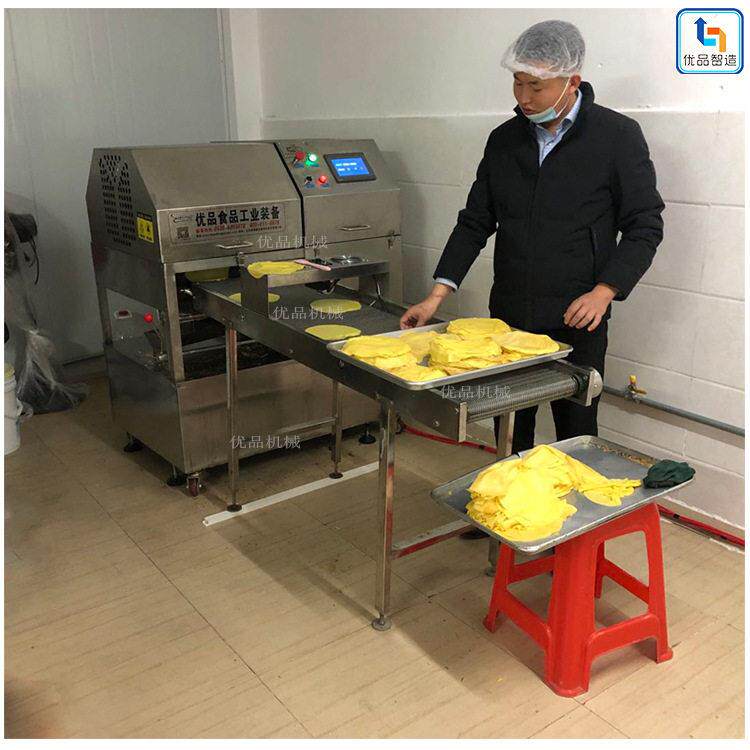 自动双排蛋皮机器 全自动千层蛋皮机可定制 食品厂电加热蛋皮机器