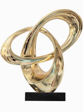 客厅抽象雕塑摆件招财树脂电镀大堂售楼处前台装饰大型落地艺术品