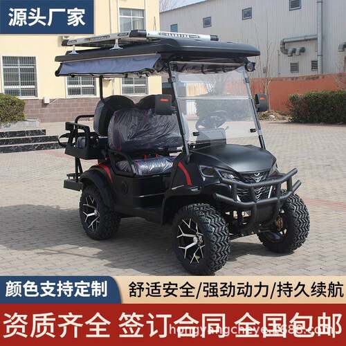 新款高尔夫球车景区度假电动观光车酒店接待楼盘看房机场摆渡车