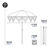 角流苏专伞户外遮阳伞沙滩花园庭院大雨伞伞摆摊三出摊901用大广