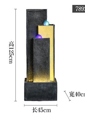 正品鱼缸客家用厅大型落欧式地装招饰造景创意花盆流水喷泉财风水