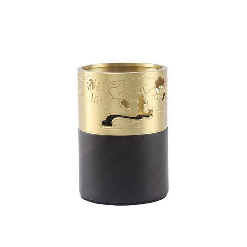 祥云茶道六君子套装家用功夫茶具黄铜茶夹茶道配件实木茶道六君子