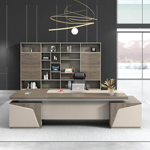 佛山办公桌老板桌简约现代大班台总裁桌经理桌主管桌办公桌椅组合