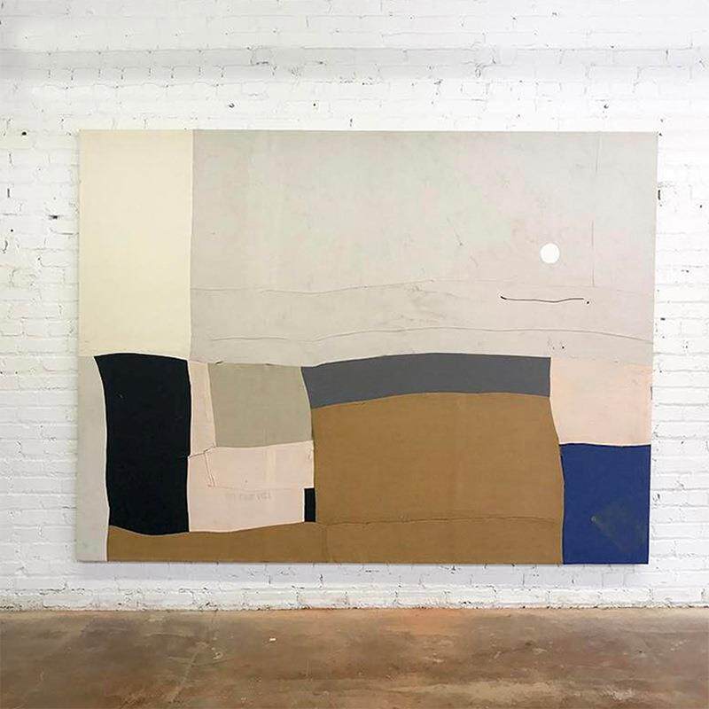 简静理术后现代抽IPC象肌画白客厅简约艺客厅手绘油画沙发黑风挂