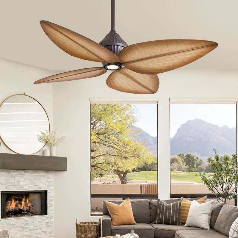 厂家直销北欧风扇灯创意芭蕉叶东南亚个性吊扇灯客厅餐厅装饰电扇