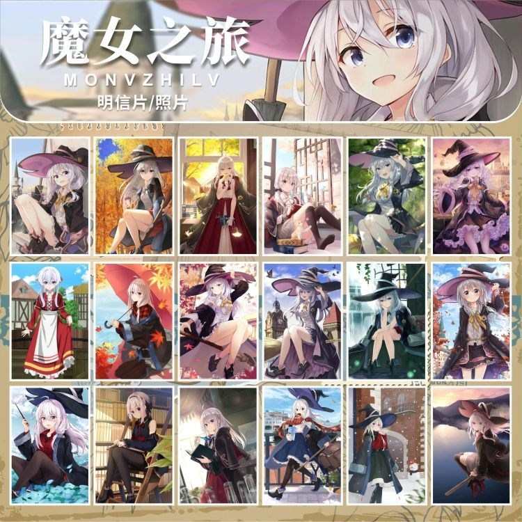 魔女之旅明信片动漫周边伊蕾娜灰之魔女壁纸收藏贺卡邮寄卡片照片