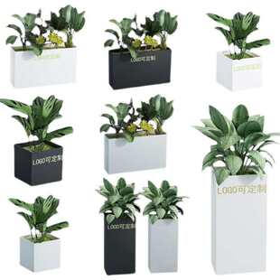 户外玻璃钢花箱商场公园可移动方形花盆创意园林景观花器工厂直销