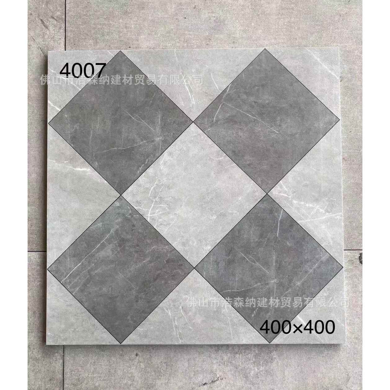 热销哑光仿古地砖400*400灰色阳台花园厨房卫生间防滑地板砖瓷砖