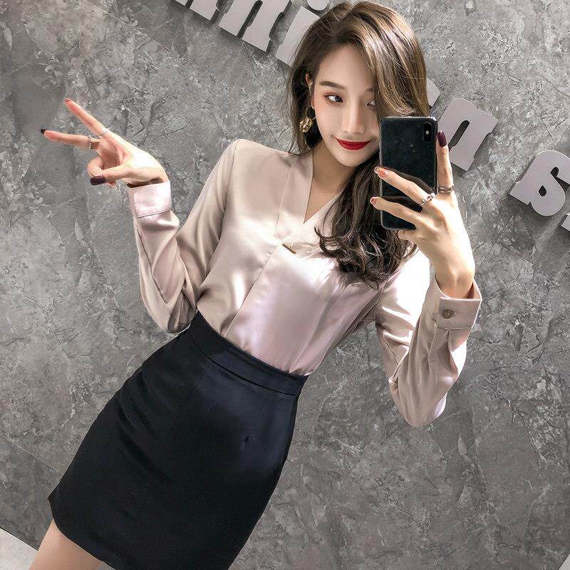 名媛夏季高端衬衫职业套装女正装美容师工作服气质女神范面试套裙