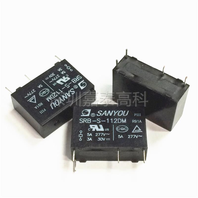 原装三友继电器SRB-S SH-105 112 124DM DM1 DM2 5A4脚 通用46F