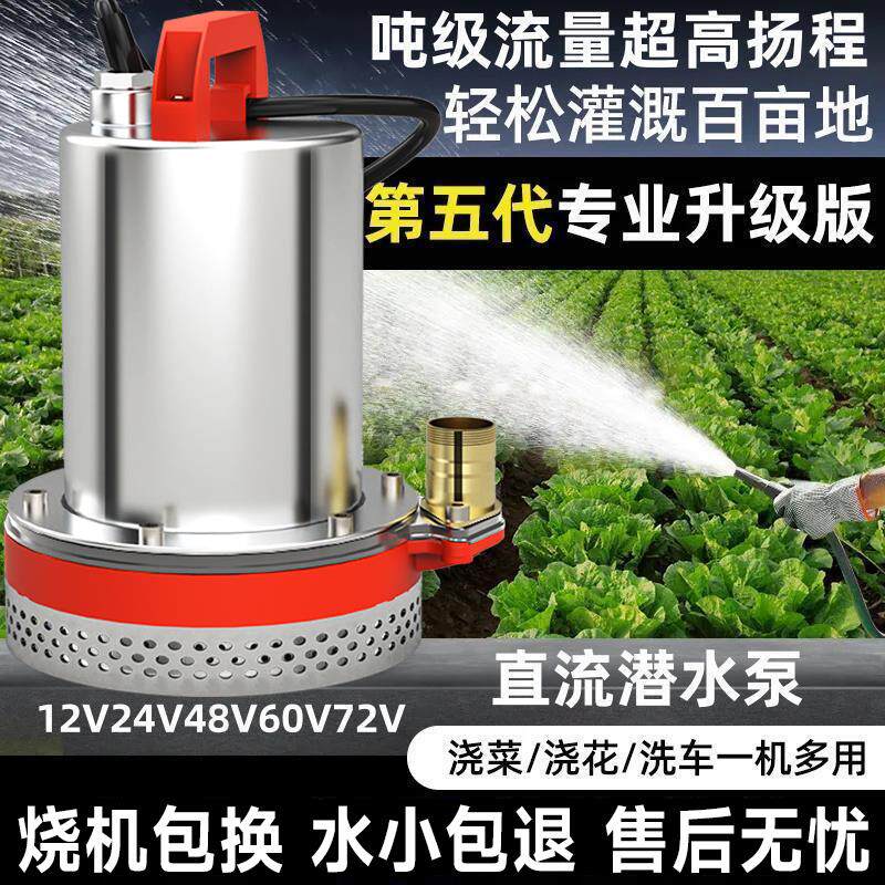 直流潜水泵电动车抽水泵小型家用农用12V48V60V72V伏电动车抽水机