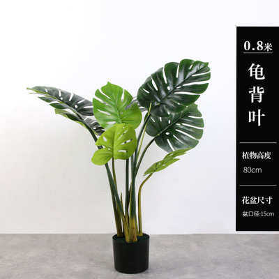花树 北室内装饰旅人叶绿植大型 假仿真假欧风落地摆件家居蕉龟背
