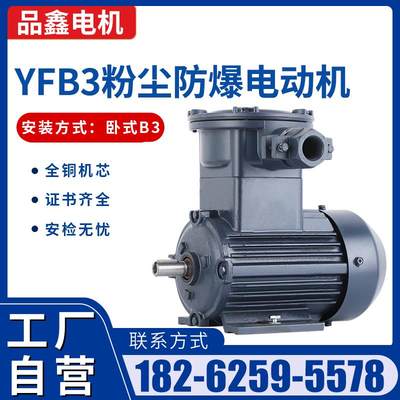 YFB2/3粉尘防爆电机1.1/2.2/3/4/5.5kw隔爆三相电动机380VA21IP65