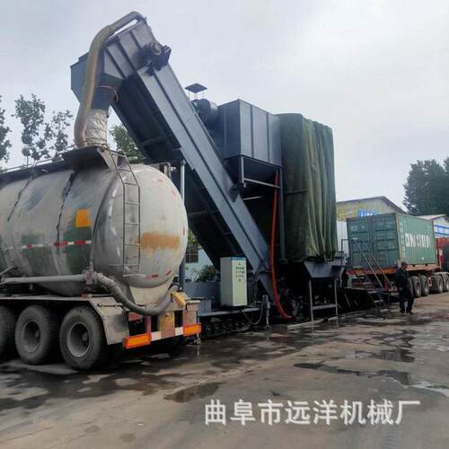 粉煤灰集装箱无尘卸灰机码头车卸灰机矿粉装车机