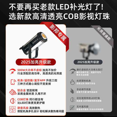 跨境500W直播补光灯摄影专业网红直播专用灯产品拍摄补光灯影视灯