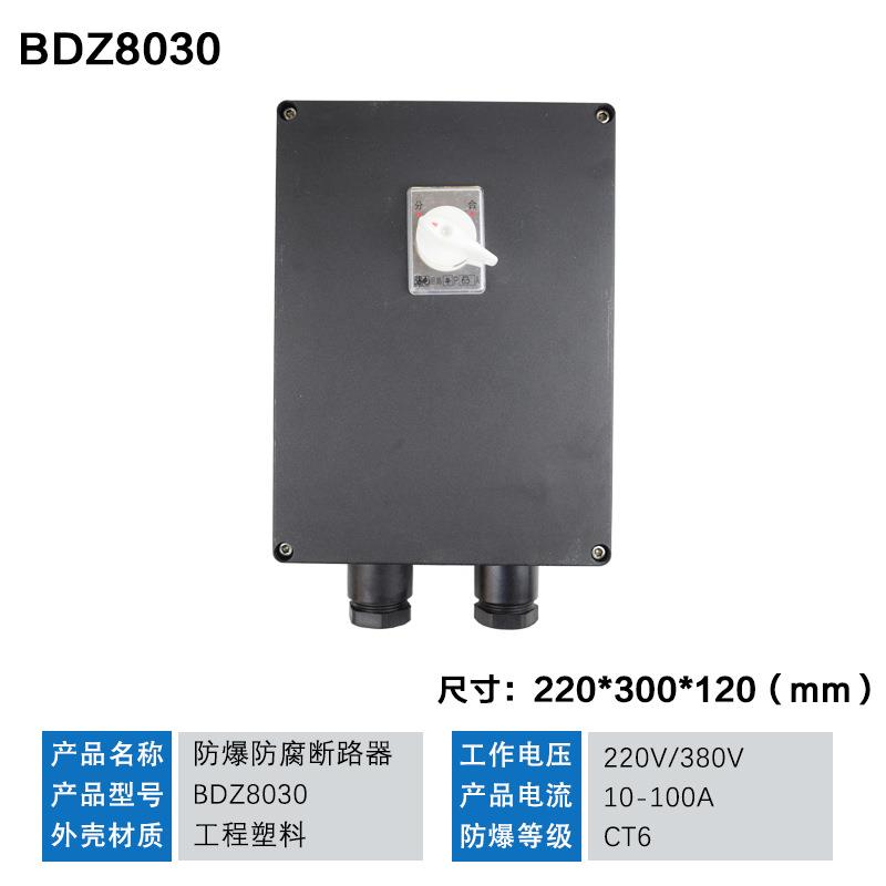 BDZ52系列防爆空气开关 防爆防腐断路器30A 50A 60A 100A防爆开关