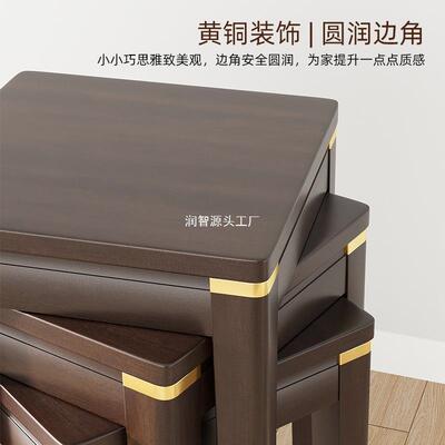 家木凳子可叠放中客厅用方凳式木凳大人结实网红原木Z0.21餐凳椅