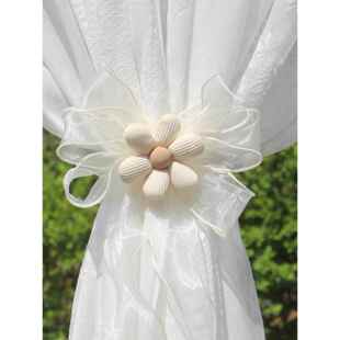 法式轻奢花朵窗帘扣环绑带扎束带创意蝴蝶结绑绳纱帘收拢捆绑带